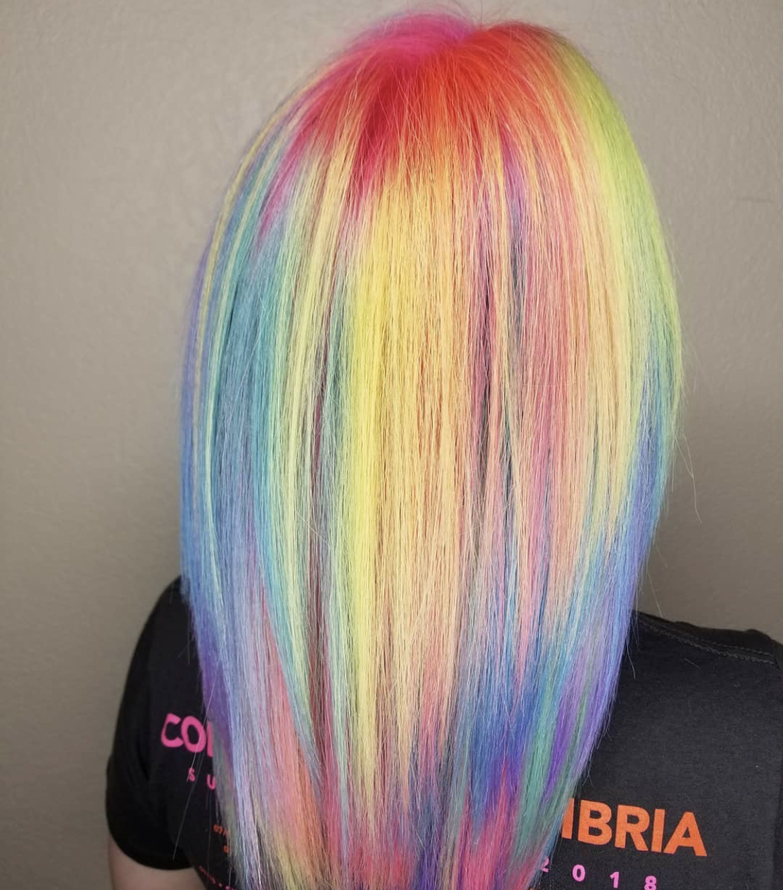 rainbow hair five image